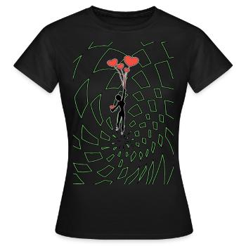 Freedom - Women's T-Shirt - black - Front - AI Model Female 172 dark (172cm)
