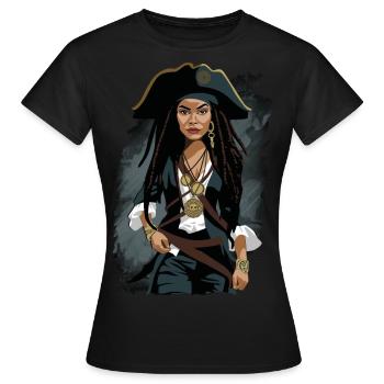 Sturm - Frauen T-Shirt - Schwarz - Vorne - AI Model Female 172 dark (172cm)