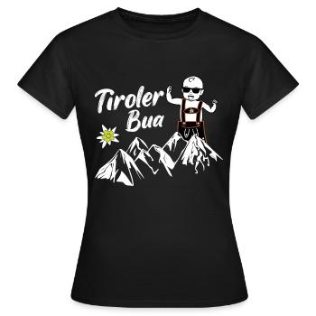 Tirol Tirolkarte Tirolerhut Tyrolean leather pants idea - Women's T-Shirt - black - Front - AI Model Female 172 dark (172cm)