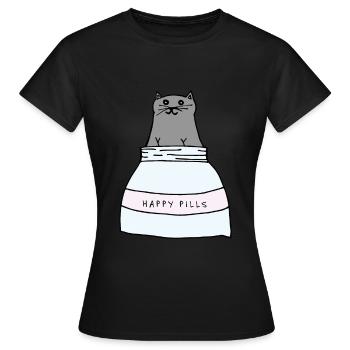 Katze Katzenlady Mietzekatze Katzendame Medizin - Frauen T-Shirt - Schwarz - Vorne - AI Model Female 172 dark (172cm)