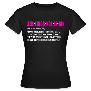 beste Kollegin Lieblingskollegin Kollegin Geschenk - Frauen T-Shirt - Schwarz - Vorne - AI Model Female 172 dark (172cm)