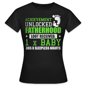 Vaterschaft Baby schlaflose Nächte Geschenk - Frauen T-Shirt - Schwarz - Vorne - AI Model Female 172 dark (172cm)