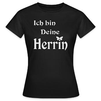 Herrin Domina - Frauen T-Shirt - Schwarz - Vorne - AI Model Female 172 dark (172cm)