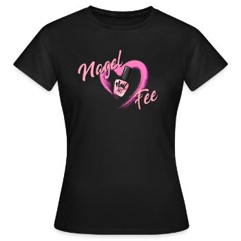 Nagel Fee - Nageldesign - Frauen T-Shirt - Schwarz - Vorne - AI Model Female 172 dark (172cm)