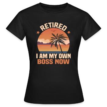Pensionierung Geschenkidee Rentner Arbeitskollege - Frauen T-Shirt - Schwarz - Vorne - AI Model Female 172 dark (172cm)