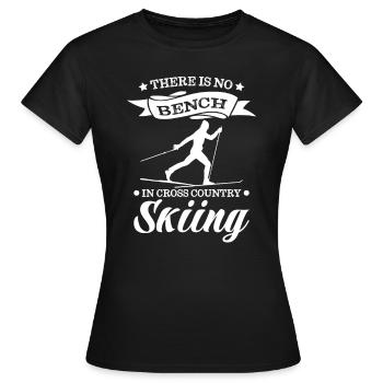 Skieurs de fond biathlon de fond - T-shirt Femme - noir - Devant - AI Model Female 172 dark (172cm)