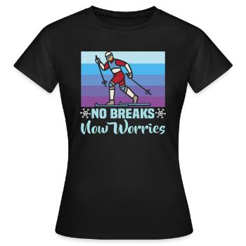 Skieurs de fond biathlon de fond - T-shirt Femme - noir - Devant - AI Model Female 172 dark (172cm)