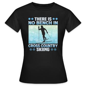 Skieurs de fond biathlon de fond - T-shirt Femme - noir - Devant - AI Model Female 172 dark (172cm)