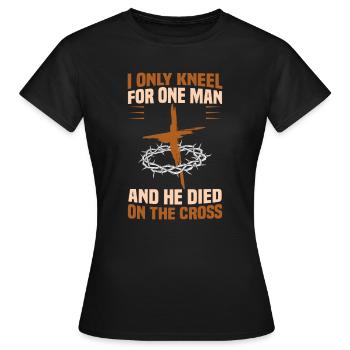 Christian Quotes Designs for Believing Christians - Women's T-Shirt - black - Front - AI Model Female 172 dark (172cm)