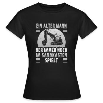 Kranführer Design für Baggerfahrer und Bauarbeiter - Frauen T-Shirt - Schwarz - Vorne - AI Model Female 172 dark (172cm)
