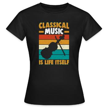 Klassische Musik Orchester Musiker - Frauen T-Shirt - Schwarz - Vorne - AI Model Female 172 dark (172cm)