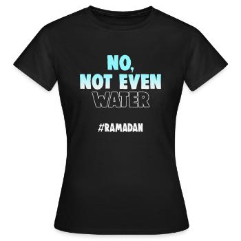 Le verset du Coran cite des textes musulmans du Ramadan - T-shirt Femme - noir - Devant - AI Model Female 172 dark (172cm)