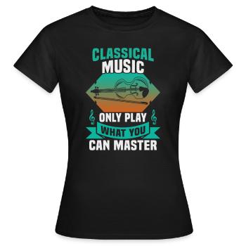 Klassische Musik Orchester Musiker - Frauen T-Shirt - Schwarz - Vorne - AI Model Female 172 dark (172cm)