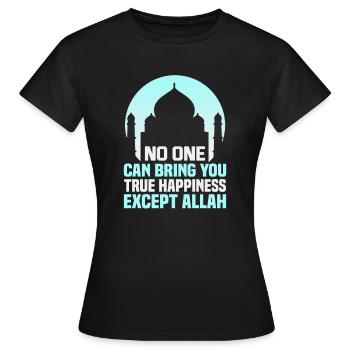 Le verset du Coran cite des textes musulmans du Ramadan - T-shirt Femme - noir - Devant - AI Model Female 172 dark (172cm)
