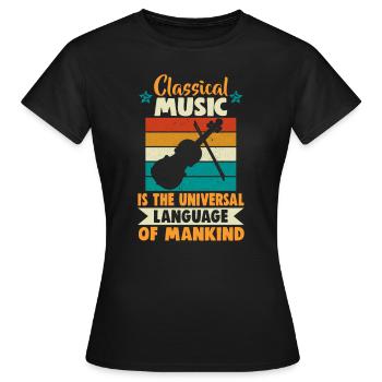 Klassische Musik Orchester Musiker - Frauen T-Shirt - Schwarz - Vorne - AI Model Female 172 dark (172cm)