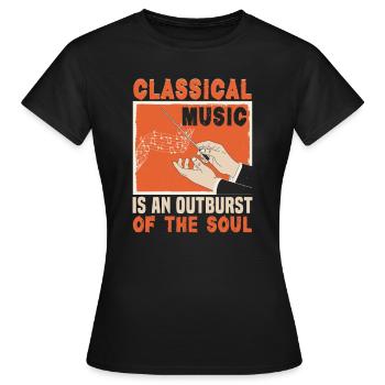 Klassische Musik Orchester Musiker - Frauen T-Shirt - Schwarz - Vorne - AI Model Female 172 dark (172cm)
