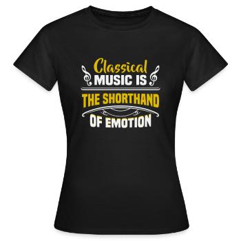 Klassische Musik Orchester Musiker - Frauen T-Shirt - Schwarz - Vorne - AI Model Female 172 dark (172cm)