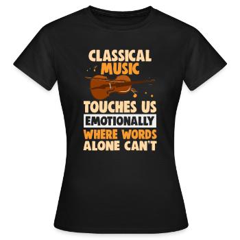 Klassische Musik Orchester Musiker - Frauen T-Shirt - Schwarz - Vorne - AI Model Female 172 dark (172cm)