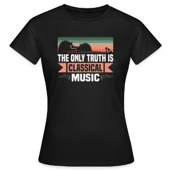 Klassische Musik Orchester Musiker - Frauen T-Shirt - Schwarz - Vorne - AI Model Female 172 dark (172cm)