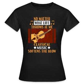 Klassische Musik Orchester Musiker - Frauen T-Shirt - Schwarz - Vorne - AI Model Female 172 dark (172cm)