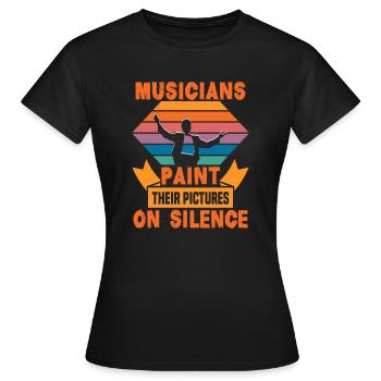 Klassische Musik Orchester Musiker - Frauen T-Shirt - Schwarz - Vorne - AI Model Female 172 dark (172cm)