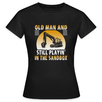 Crane operator design for excavator operators and construction workers - Women's T-Shirt - black - Front - AI Model Female 172 dark (172cm)