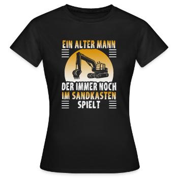 Crane operator design for excavator operators and construction workers - Women's T-Shirt - black - Front - AI Model Female 172 dark (172cm)