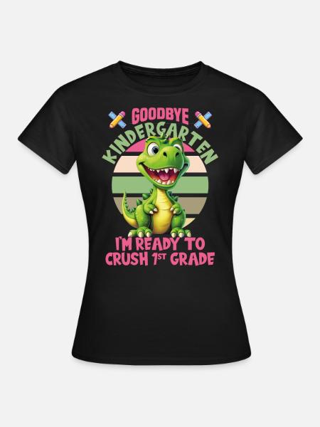 Schulkind Zur Einschulung Goodbye Kindergarten - Frauen T-Shirt - Schwarz