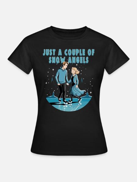 Eisläuferin Eislaufen Schlittschulaufen - Frauen T-Shirt - Schwarz