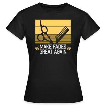 hairdresser, barber, hairdresser, hair salon - Women's T-Shirt - black - Front - AI Model Female 172 dark (172cm)