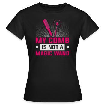 hairdresser, barber, hairdresser, hair salon - Women's T-Shirt - black - Front - AI Model Female 172 dark (172cm)