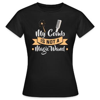 hairdresser, barber, hairdresser, hair salon - Women's T-Shirt - black - Front - AI Model Female 172 dark (172cm)