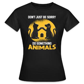 Conceptions de sauvetage de chiens pour les militants des droits des animaux - T-shirt Femme - noir - Devant - AI Model Female 172 dark (172cm)