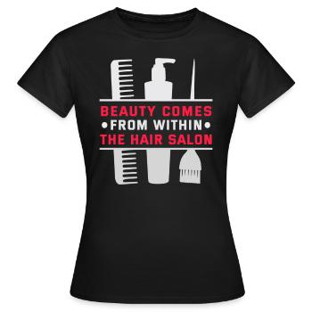Coiffeur, , Coiffeur, Salon de coiffure - T-shirt Femme - noir - Devant - AI Model Female 172 dark (172cm)
