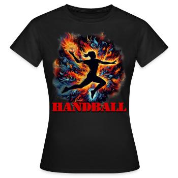Handball - Women's T-Shirt - black - Front - AI Model Female 172 dark (172cm)