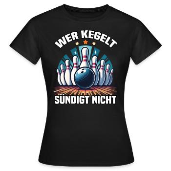 Qui quilles ne pèche pas aux quilles bowling bowling club design - T-shirt Femme - noir - Devant - AI Model Female 172 dark (172cm)
