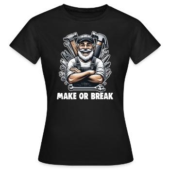 Papa bricoleur faire ou défaire DIY DIY DIY DIY - T-shirt Femme - noir - Devant - AI Model Female 172 dark (172cm)