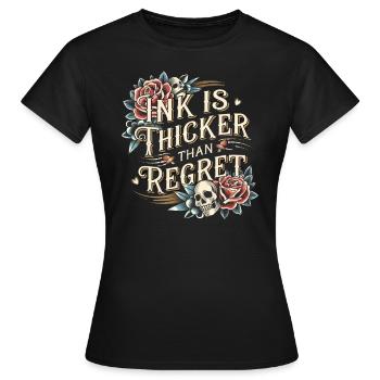 Tattoo Studio Tattoo Artist Tattoo Ideas - Women's T-Shirt - black - Front - AI Model Female 172 dark (172cm)