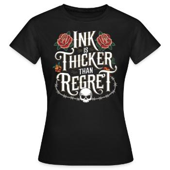 Tattoo Studio Tattoo Artist Tattoo Ideas - Women's T-Shirt - black - Front - AI Model Female 172 dark (172cm)