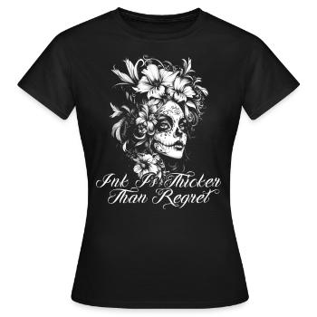 Tattoo Studio Tattoo Artist Tattoo Ideas - Women's T-Shirt - black - Front - AI Model Female 172 dark (172cm)