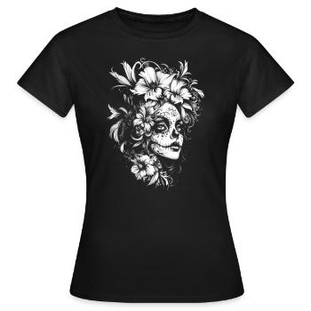 Dia de los Muertos Mexico Day of the Dead Design - Women's T-Shirt - black - Front - AI Model Female 172 dark (172cm)