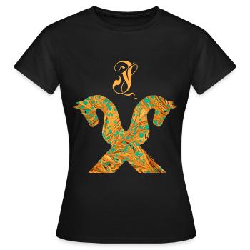 Pignon pour chevaux E 95 J - T-shirt Femme - noir - Devant - AI Model Female 172 dark (172cm)