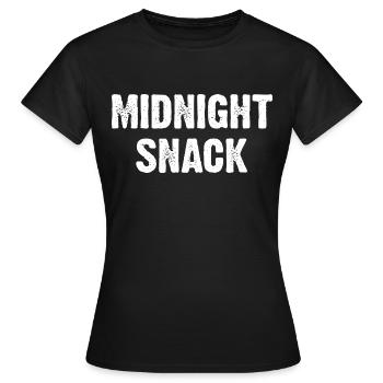 Collation de minuit - T-shirt Femme - noir - Devant - AI Model Female 172 dark (172cm)