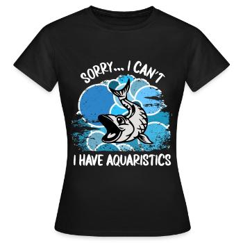 Aquarium Aquarists Fish Ornamental fish Aquaristics - Women's T-Shirt - black - Front - AI Model Female 172 dark (172cm)