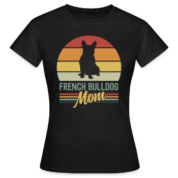 Drôle de cadeau de la mère de La Mère de Boule Bulldog Rétro - T-shirt Femme - noir - Devant - AI Model Female 172 dark (172cm)