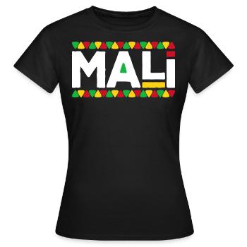 Malien Drapeau Mali - T-shirt Femme - noir - Devant - AI Model Female 172 dark (172cm)