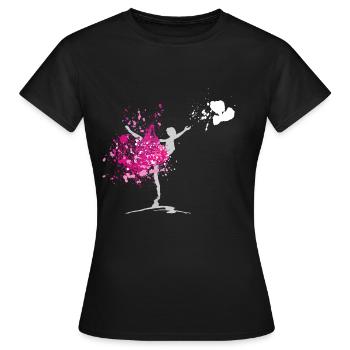 Die Verliebte Tänzerin - romantische Star-Tänzerin - Frauen T-Shirt - Schwarz - Vorne - AI Model Female 172 dark (172cm)