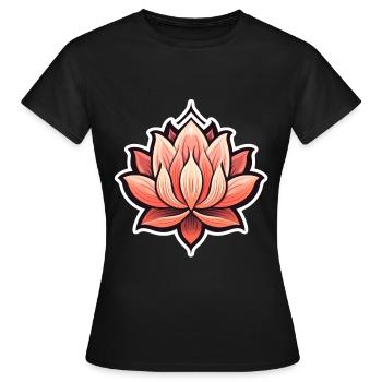 Lotus - Women's T-Shirt - black - Front - AI Model Female 172 dark (172cm)