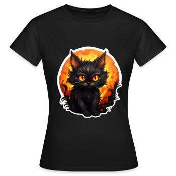 Gueule de bois d’Halloween - T-shirt Femme - noir - Devant - AI Model Female 172 dark (172cm)