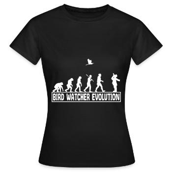 Ornithology Songbird Birds observe evolution - Women's T-Shirt - black - Front - AI Model Female 172 dark (172cm)
